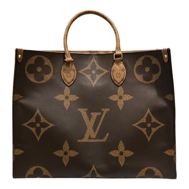ルイ・ヴィトン LOUIS VUITTON オンザゴーGM M45320 ブラウン ジャイアント・リバース レディース トートバッグ