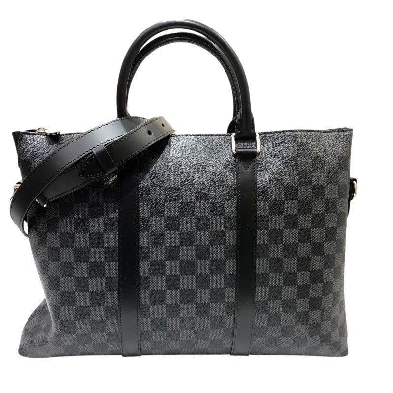 ルイ・ヴィトン LOUIS VUITTON アントンブリーフケース N40024 ブラック　シルバー金具 ダミエ・グラフィット メンズ ハンドバッグ