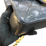 シャネル CHANEL マトラッセチェーンショルダーバッグ ブラック　ゴールド金具 ラムスキン レディース ショルダーバッグ