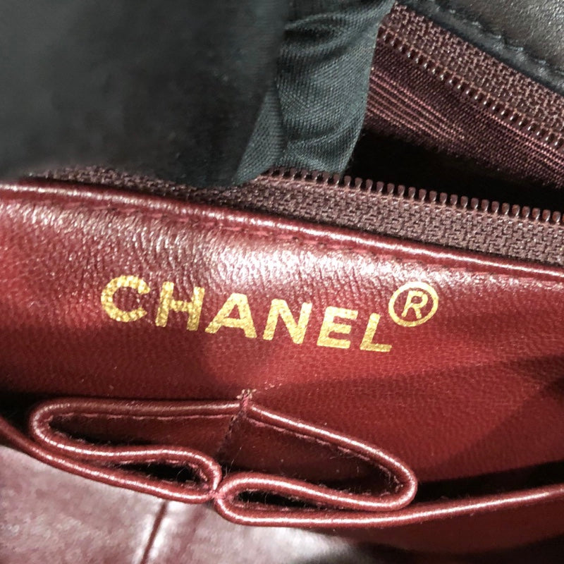 シャネル CHANEL マトラッセチェーンショルダーバッグ ブラック　ゴールド金具 ラムスキン レディース ショルダーバッグ