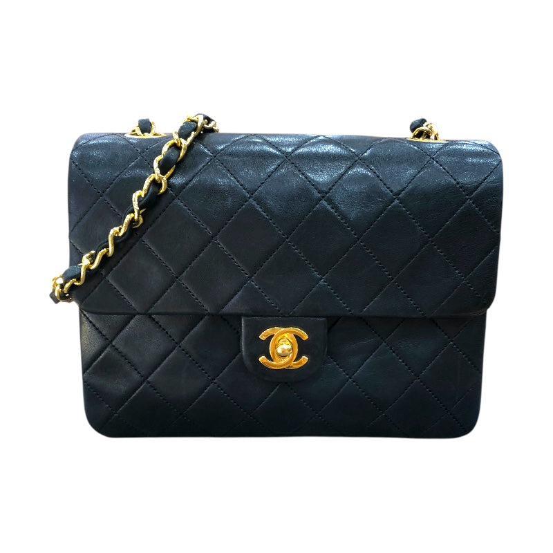 シャネル CHANEL マトラッセチェーンショルダーバッグ ブラック　ゴールド金具 ラムスキン レディース ショルダーバッグ
