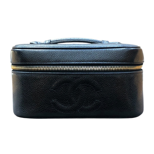 シャネル CHANEL パニティ A01997 ブラック/ゴールド金具 キャビアスキン レディース ハンドバッグ