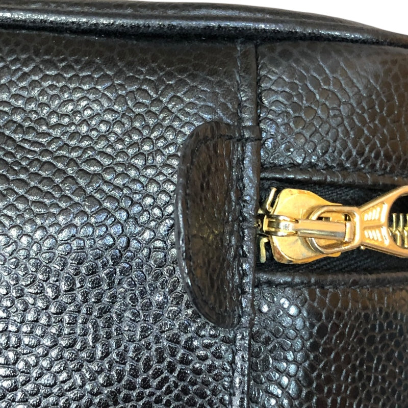 シャネル CHANEL パニティ A01997 ブラック/ゴールド金具 キャビアスキン レディース ハンドバッグ
