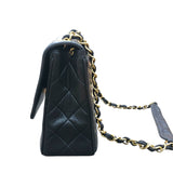シャネル CHANEL チェーンショルダー ブラック　GD金具 ラムスキン ユニセックス ショルダーバッグ