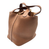 エルメス HERMES ピコタンロックPM Y刻 ゴールド×GD金具 トリヨン レディース ハンドバッグ