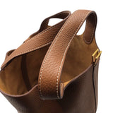 エルメス HERMES ピコタンロックPM Y刻 ゴールド×GD金具 トリヨン レディース ハンドバッグ