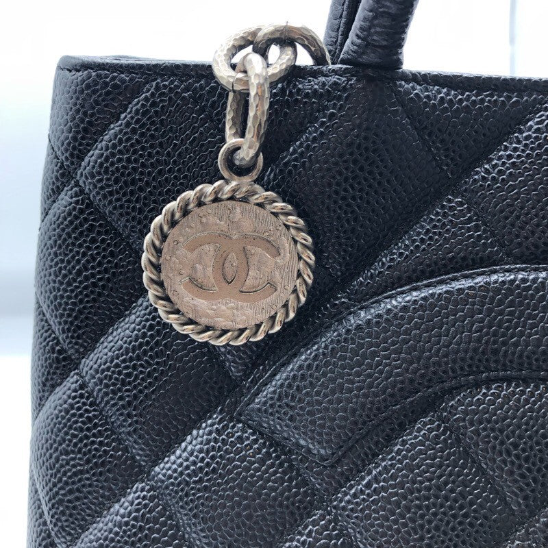 シャネル CHANEL 復刻トート A01804 ブラック/SV金具 キャビアスキン レディース トートバッグ