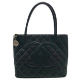 シャネル CHANEL 復刻トート A01804 ブラック/SV金具 キャビアスキン レディース トートバッグ