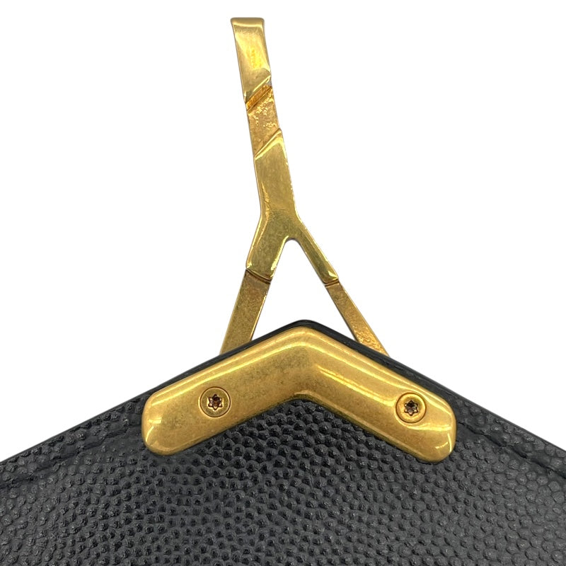 サンローラン SAINT LAURENT カサンドラ トップ ハンドバッグ ブラック GD金具 キャビア レディース ショルダーバッグ