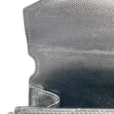 サンローラン SAINT LAURENT カサンドラ トップ ハンドバッグ ブラック GD金具 キャビア レディース ショルダーバッグ