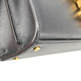 サンローラン SAINT LAURENT カサンドラ トップ ハンドバッグ ブラック GD金具 キャビア レディース ショルダーバッグ