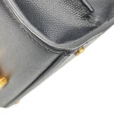 サンローラン SAINT LAURENT カサンドラ トップ ハンドバッグ ブラック GD金具 キャビア レディース ショルダーバッグ