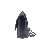 シャネル CHANEL 2.55Vステッチフラップバッグ A37587 ブラック　ブラック金具 カーフ レディース ショルダーバッグ