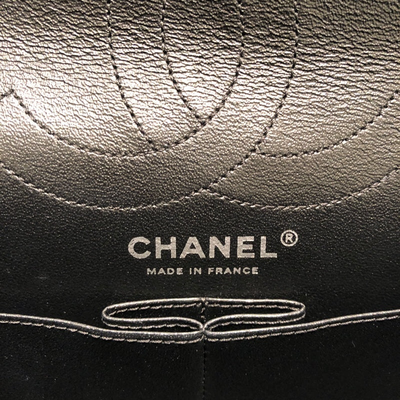 シャネル CHANEL 2.55Vステッチフラップバッグ A37587 ブラック　ブラック金具 カーフ レディース ショルダーバッグ