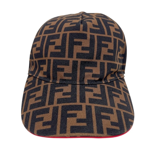フェンディ FENDI ズッカ　キャップ FXQ768A660 ブラウン ポリエステル メンズ その他ファッション雑貨