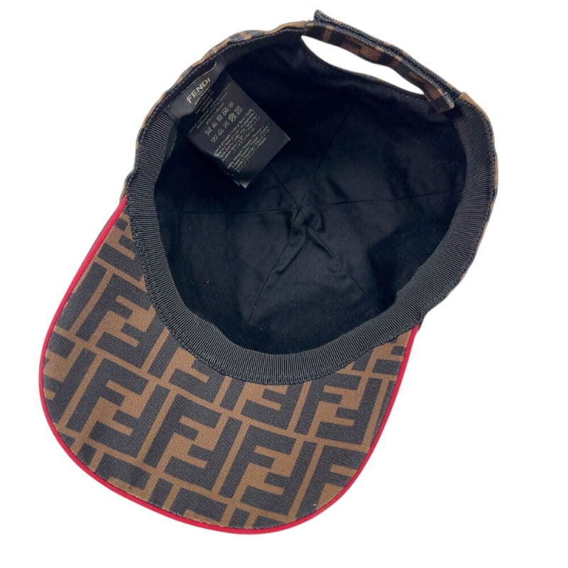 フェンディ FENDI ズッカ　キャップ FXQ768A660 ブラウン ポリエステル メンズ その他ファッション雑貨