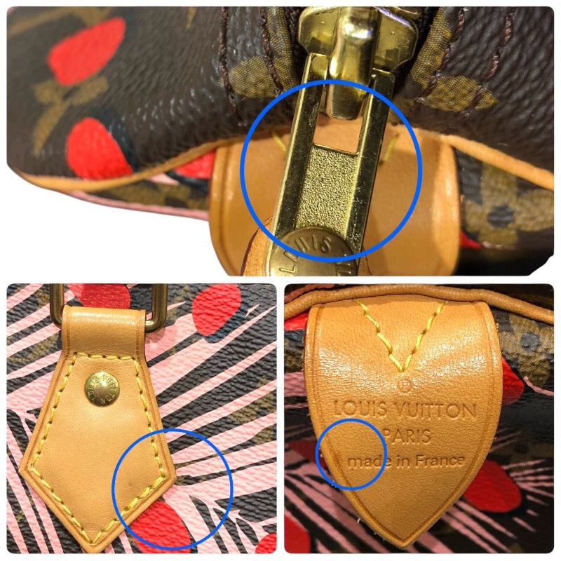 ルイ・ヴィトン LOUIS VUITTON スピーディー30 M41983 モノグラム・ジャングルドット ユニセックス ハンドバッグ