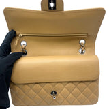 シャネル CHANEL マトラッセ25 A01112 ベージュ シルバー金具 キャビアスキン レディース ショルダーバッグ