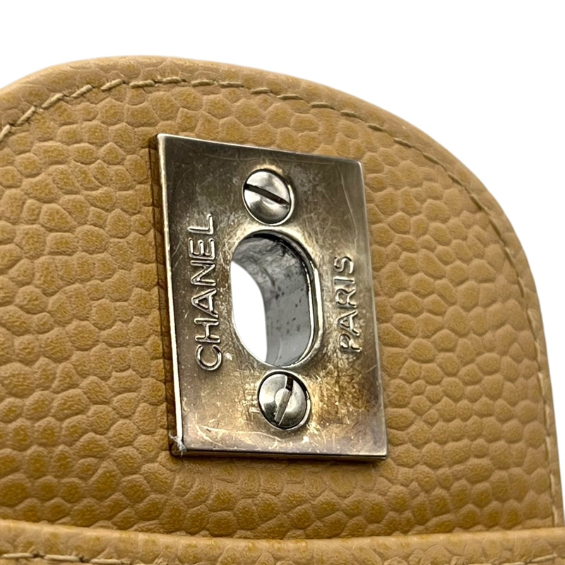 シャネル CHANEL マトラッセ25 A01112 ベージュ シルバー金具 キャビアスキン レディース ショルダーバッグ