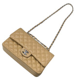 シャネル CHANEL マトラッセ25 A01112 ベージュ シルバー金具 キャビアスキン レディース ショルダーバッグ