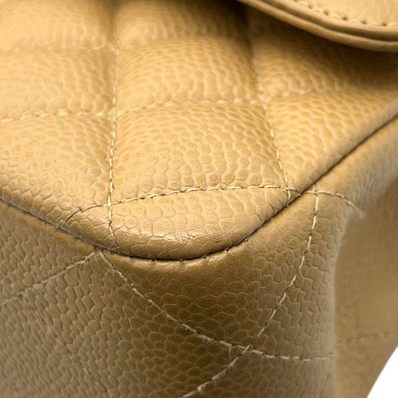 シャネル CHANEL マトラッセ25 A01112 ベージュ シルバー金具 キャビアスキン レディース ショルダーバッグ