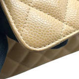 シャネル CHANEL マトラッセ25 A01112 ベージュ シルバー金具 キャビアスキン レディース ショルダーバッグ