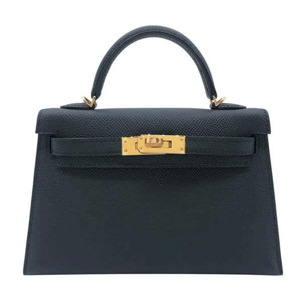 エルメス HERMES ミニケリー2 B刻 ブラック　GD金具 エプソン レディース ショルダーバッグ