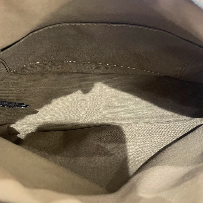 エルメス HERMES ボリードポーチMM カーキ・シルバー金具　 トワル レディース ポーチ
