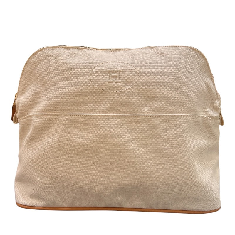 エルメス HERMES ボリードポーチGM アイボリー/シルバー金具 トワル レディース ポーチ