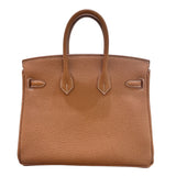 エルメス HERMES バーキン25 W刻 ゴールド　シルバー金具 トゴ レディース ハンドバッグ