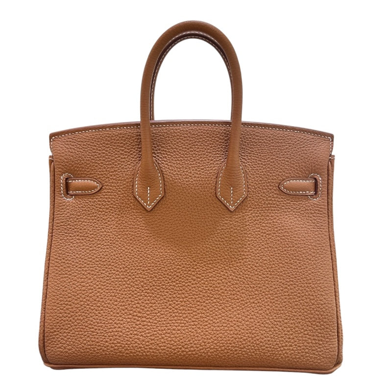 エルメス HERMES バーキン25 W刻 ゴールド　シルバー金具 トゴ レディース ハンドバッグ