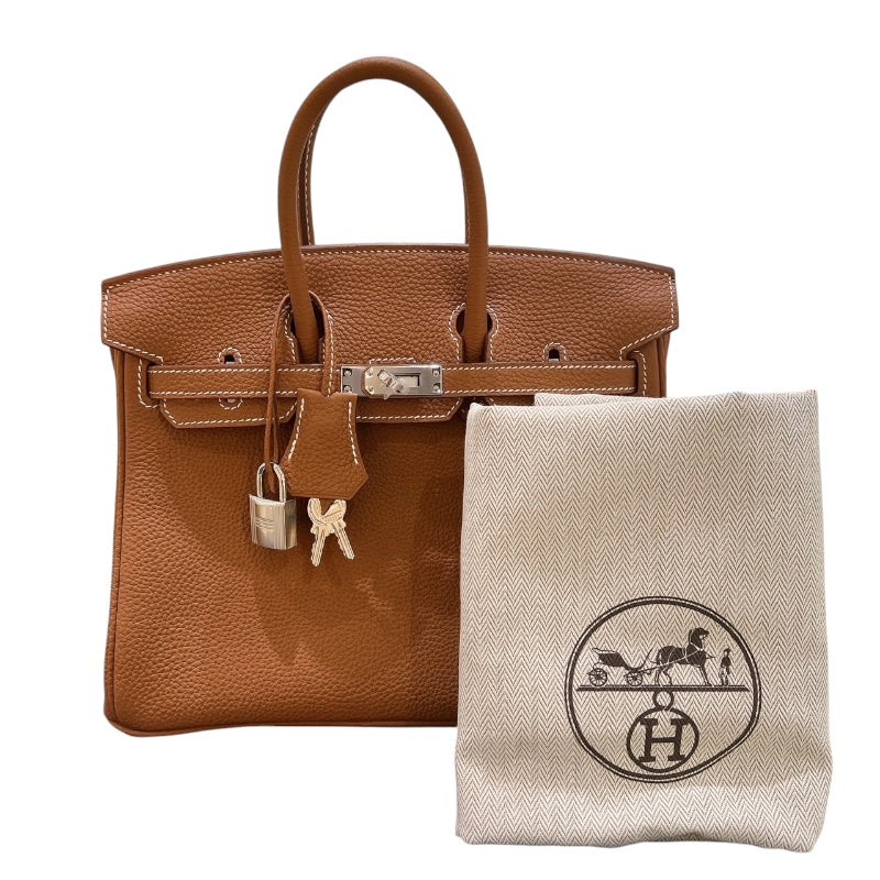 エルメス HERMES バーキン25 W刻 ゴールド　シルバー金具 トゴ レディース ハンドバッグ