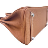 エルメス HERMES バーキン25 W刻 ゴールド　シルバー金具 トゴ レディース ハンドバッグ