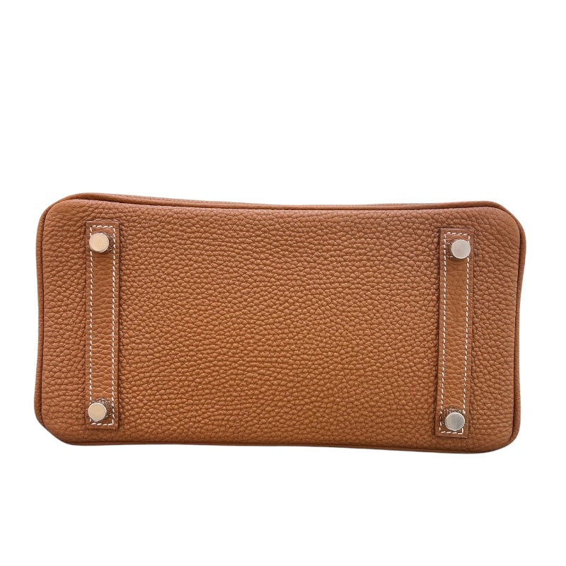 エルメス HERMES バーキン25 W刻 ゴールド　シルバー金具 トゴ レディース ハンドバッグ