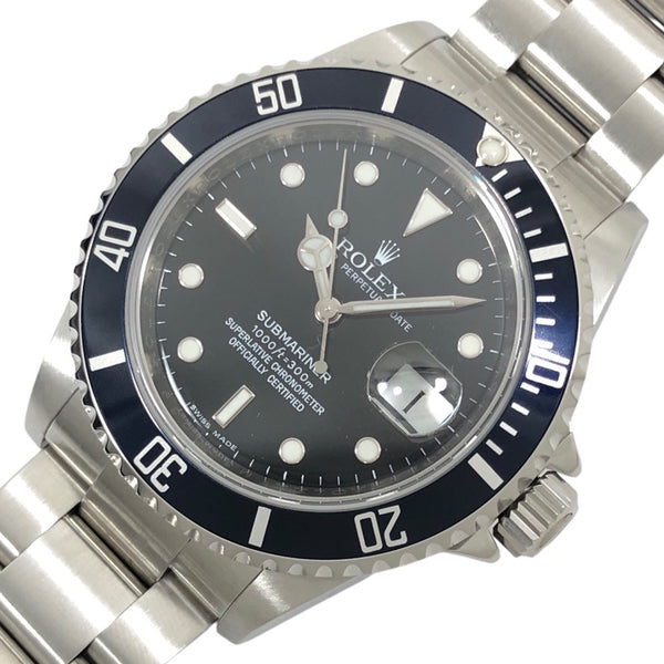 ロレックス ROLEX サブマリーナ― デイト M番 16610 ブラック SS 自動巻き メンズ 腕時計