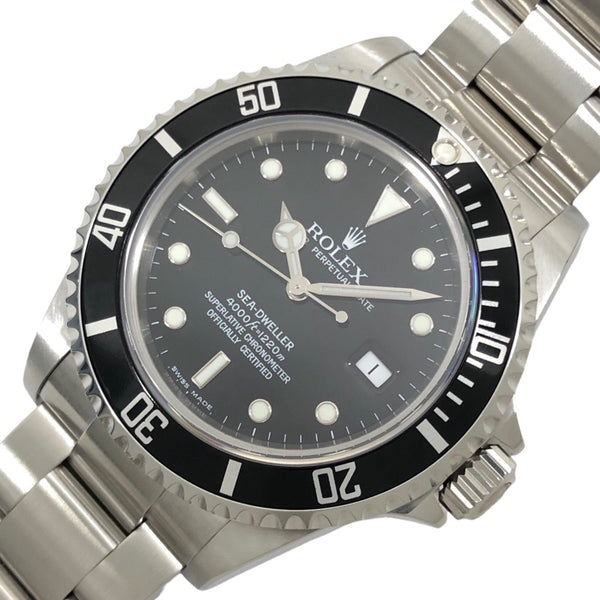 ロレックス ROLEX シードゥエラー F番 16600 ブラック SS 自動巻き メンズ 腕時計