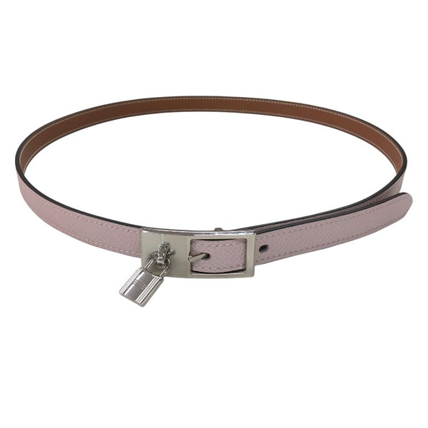 エルメス HERMES ラッキー15 リバーシブルベルト W刻 モーヴペール・ゴールド シルバー金具 スイフト/エプソン レディース ベルト