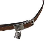 エルメス HERMES ラッキー15 リバーシブルベルト W刻 モーヴペール・ゴールド シルバー金具 スイフト/エプソン レディース ベルト