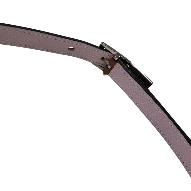 エルメス HERMES ラッキー15 リバーシブルベルト W刻 モーヴペール・ゴールド シルバー金具 スイフト/エプソン レディース ベルト