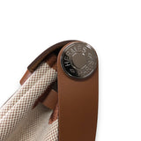 エルメス HERMES エールバッグジップミニ W刻 エクリュ・ゴールド シルバー金具 トワル・ハンター レディース ショルダーバッグ