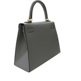 エルメス HERMES ケリ－25 外縫い W刻 グリメイヤー ゴールド金具 エプソン レディース ハンドバッグ