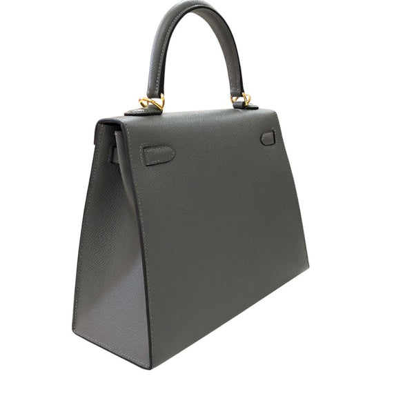 エルメス HERMES ケリ－25 外縫い W刻 グリメイヤー ゴールド金具 エプソン レディース ハンドバッグ
