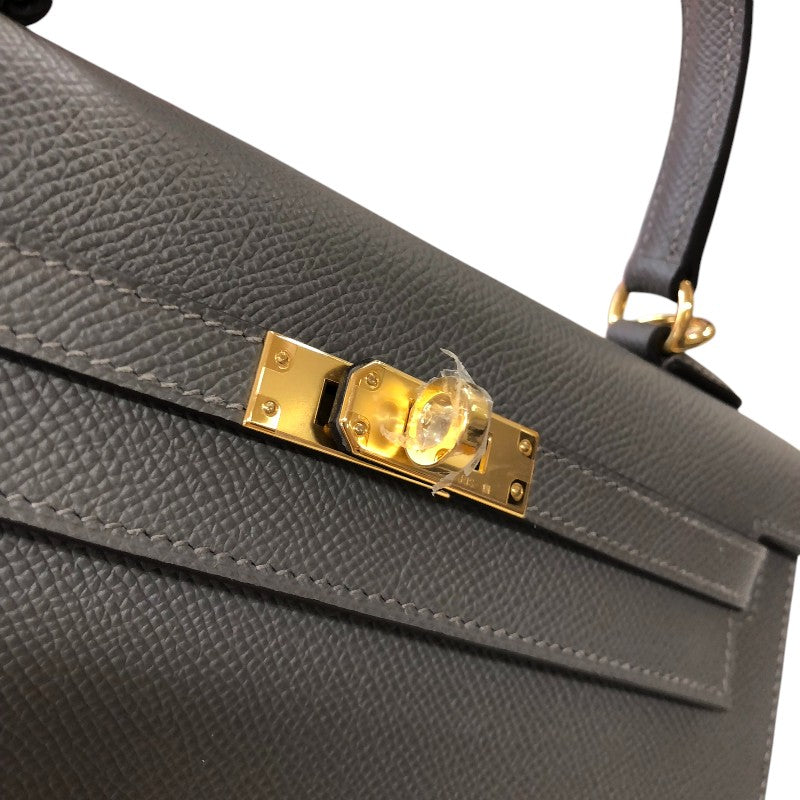 エルメス HERMES ケリ－25 外縫い W刻 グリメイヤー ゴールド金具 エプソン レディース ハンドバッグ