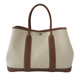 エルメス HERMES ガーデンパーティTPM D刻印 エクリュ/ゴールド シルバー金具 トワル・ネゴンダ レディース トートバッグ