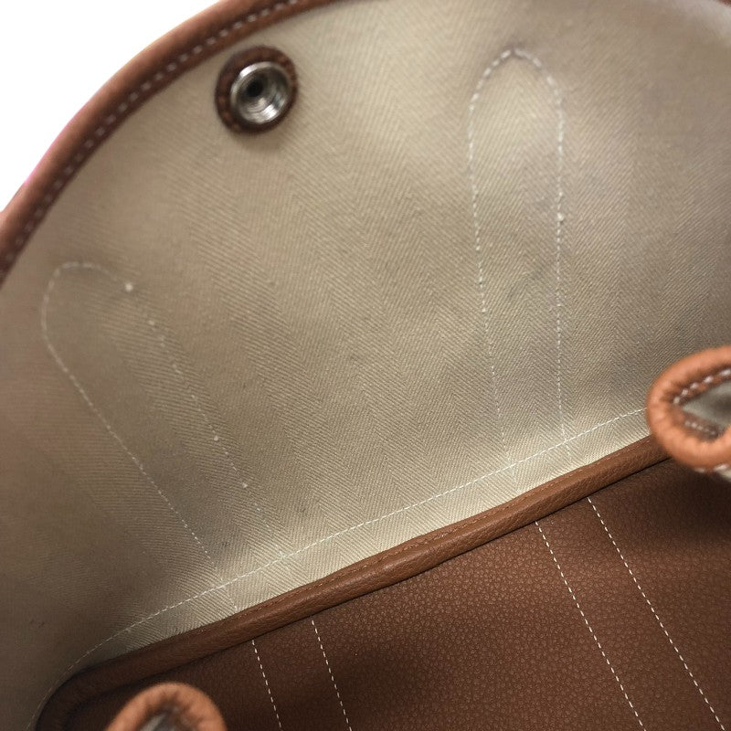 エルメス HERMES ガーデンパーティTPM D刻印 エクリュ/ゴールド シルバー金具 トワル・ネゴンダ レディース トートバッグ