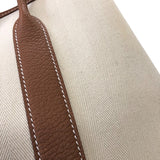 エルメス HERMES ガーデンパーティTPM D刻印 エクリュ/ゴールド シルバー金具 トワル・ネゴンダ レディース トートバッグ