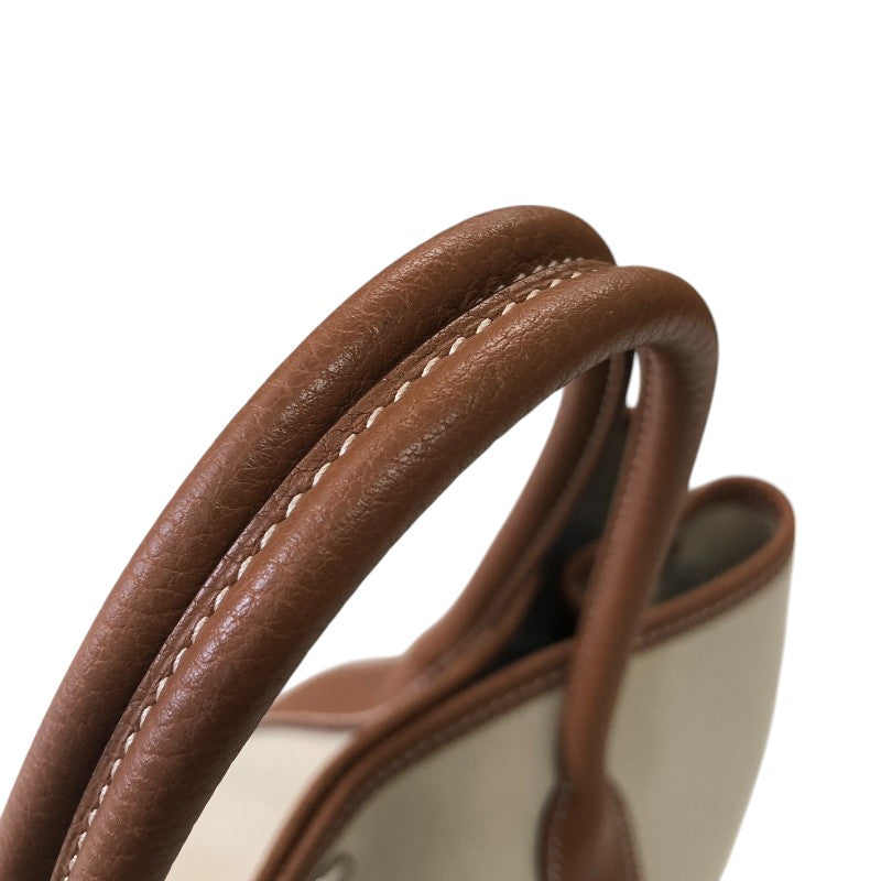 エルメス HERMES ガーデンパーティTPM D刻印 エクリュ/ゴールド シルバー金具 トワル・ネゴンダ レディース トートバッグ