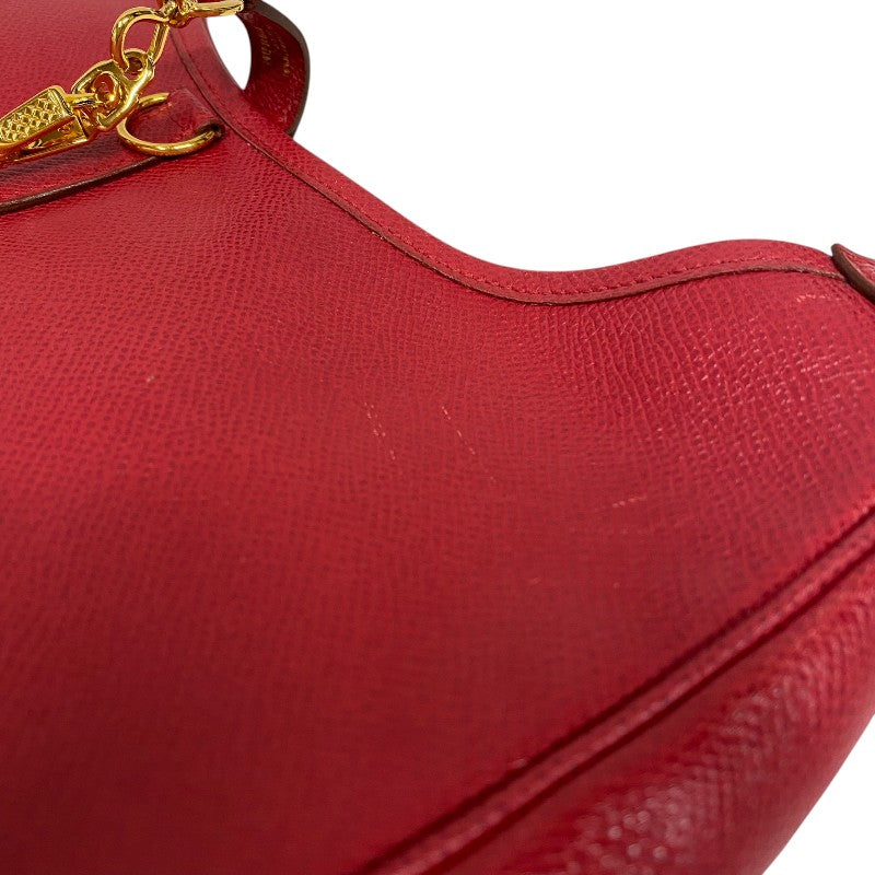 エルメス HERMES トリム31 〇W刻 ルージュカザック ゴールド金具 クシュベル レディース ショルダーバッグ