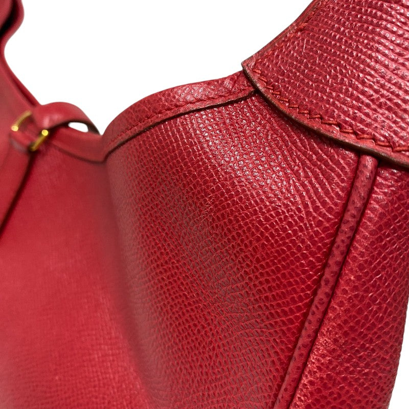 エルメス HERMES トリム31 〇W刻 ルージュカザック ゴールド金具 クシュベル レディース ショルダーバッグ