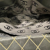 シャネル CHANEL ワイルドステッチ トートバッグ ブラック×ゴールド金具 カーフレザー レディース ショルダーバッグ